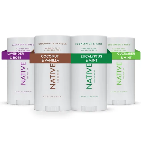 Vista 10 de Native Desodorante Desodorante natural para mujeres y hombres, sin aluminio con bicarbonato de sodio, probióticos, aceite de coco y manteca