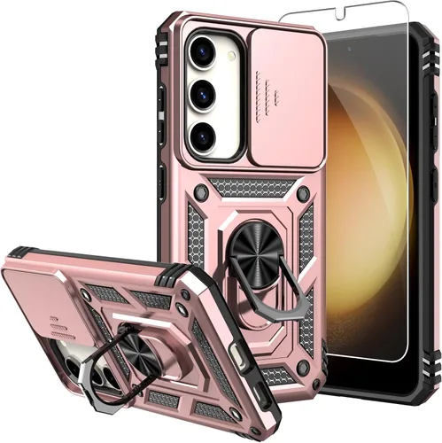Vista 11 de Funda para Galaxy S23 de 6.1 pulgadas, con protectores de pantalla y funda para cámara, [grado militar] de 16 pies. Funda a prueba de caídas