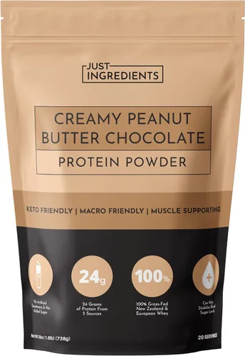 Vista 19 de JUST INGREDIENTS Chai Proteína en polvo – Mezcla de 30 porciones con suero 100% alimentado con pasto y proteínas vegetales orgánicas – Sabor cálido