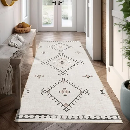 Vista 10 de ILANGO Alfombras de Área de Yute para Exteriores, Alfombras Tejidas Lavables para Patio 5'x7', Alfombras Naturales de Estilo Rústico para Áreas