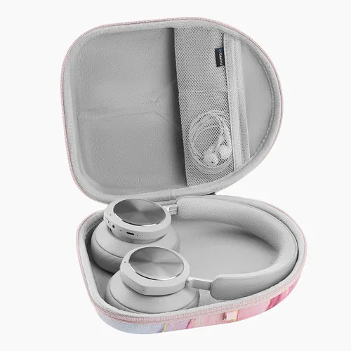 Vista 3 de Geekria NOVA - Funda para auriculares sobre la oreja, funda rígida de repuesto para llevar de viaje con almacenamiento de cables compatible con B&O