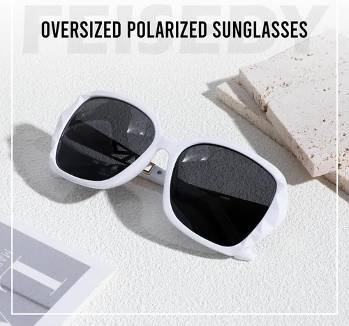 Vista 60 de FEISEDY - gafas de sol polarizadas para mujer, marco compuesto brillante B2289
