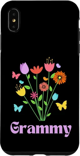 Vista 11 de iPhone 12/12 Pro Grammy Grandma Spring Flowers Pretty Tulips Butterfly Pink Case