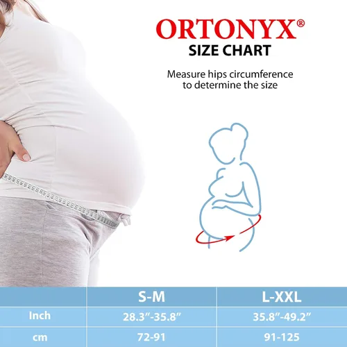 Vista 4 de ORTONYX Cinturón de apoyo de maternidad para mujer, soporte de espalda