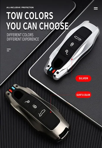 Vista 7 de ontto Funda para llavero con llavero compatible con Porsche 2010 en adelante