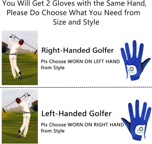 Vista 6 de FINGER TEN Kids Golf Glove 2 Pack Rain Hot Wet Grip