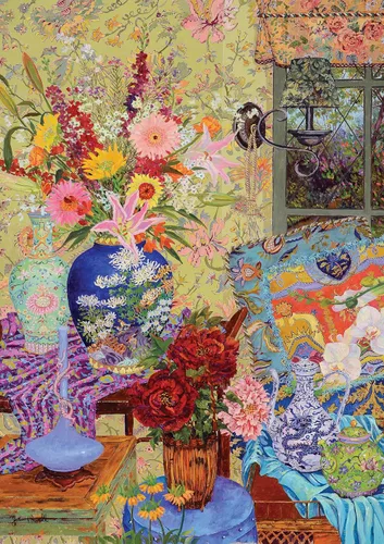 Vista 3 de Art & Fable Puzzle Company Window Nook by John Powell - Rompecabezas de 1000 piezas de obras de arte fino para adultos, perfecto para noches