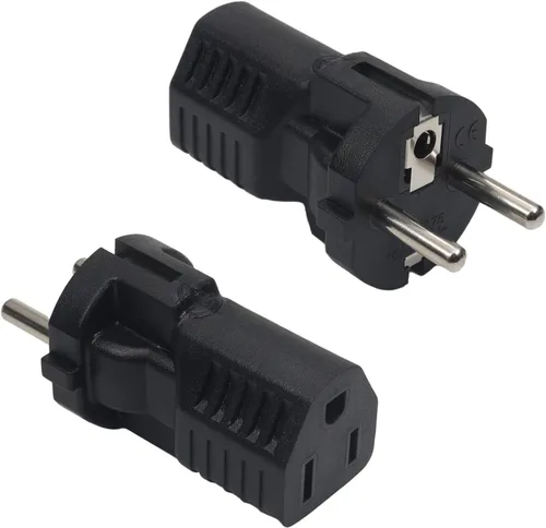 Vista 12 de Fielect C14 macho a hembra US NEMA 5-15R adaptador de enchufe convertidor C14 a NEMA 5-15R enchufe adaptador de corriente, 1 unids