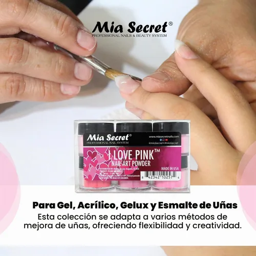 Vista 7 de Mia Secret - Colección de polvo acrílico para uñas, polímero Marry ME, 6 piezas