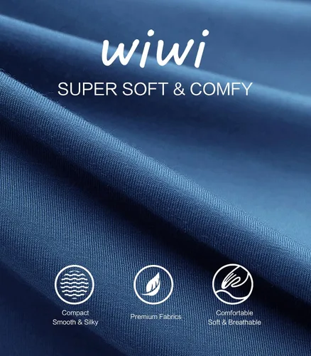 Vista 5 de WiWi Bamboo Viscose Pajamas Set for Women Soft Long Sleeve Pj Sleepwear Pants Lightweight Pajama Lounge Sets Loungewear S-XXL