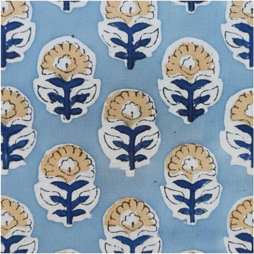 Vista 23 de E-Tailor® Tela de algodón precortada impresa a mano, ideal para costura, manualidades, tapicería, patchwork, cortinas, acolchados, etc. Azul-amarillo
