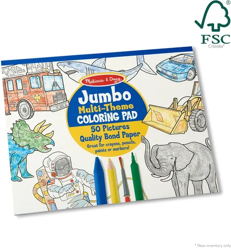 Vista 6 de Melissa & Doug Jumbo Almohadilla para colorear – Azul, Paquete de 1, Azul