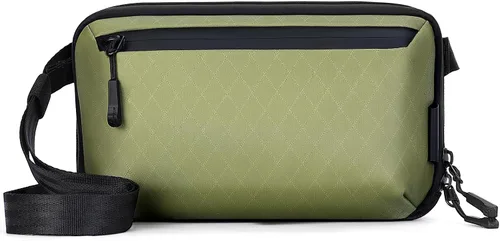 Vista 9 de Bolso cruzado pequeño para mujer, bolso de hombro vegano impermeable con tela acolchada de nailon de diamante, respaldo de poliéster 900D