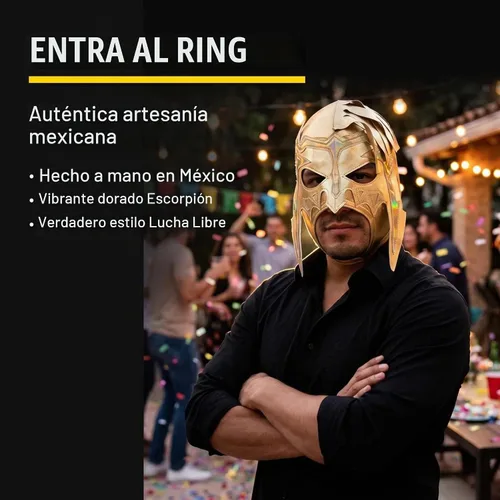 Vista 2 de RINGREBELS - Máscara de lucha libre mexicana Lucha Libre Luchador - Estilos coloridos