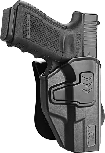 Vista 10 de GUN & FLOWER OWB Holster - Select Your Fit for: Ruger RXM, Glock 19/19X/23/26/44/45 (Gen 3-6) & Glock 32 (Gen 3-4), PSA Dagger Compact - Optic