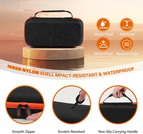Vista 5 de Funda de micrófono inalámbrico compatible con el sistema de dos micrófonos Negro