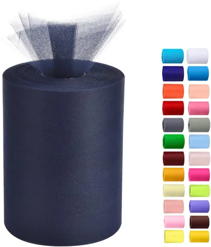 Vista 14 de Rollos de tul de 6 pulgadas por 100 yardas (300 pies) de tela de carrete de tul para bricolaje, faldas tutú, bodas, baby shower, manualidades