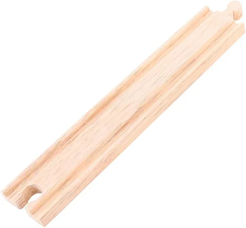 Vista 2 de Bigjigs Rail Largas rectas (paquete de 4) - Otras marcas principales de rieles de madera son compatibles