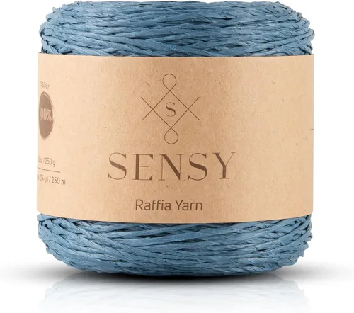 Vista 17 de Sensy Premium - Hilo de rafia multicolor (185 yardas, 100% papel, 400)