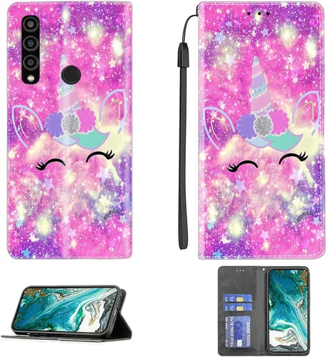Vista 96 de jioeuinly ATT Motivate 2 - Funda compatible con ATT Motivate 2, funda con soporte abatible y cierre magnético DJS