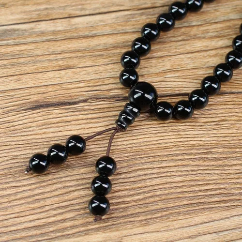 Vista 7 de Onyx Tiger Eye 108 Mala Beads Pulsera Collar