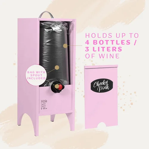 Vista 4 de Dispensador de vino decorativo de vacaciones y Navidad, dispensador de bebidas para el día de la madre, soporte de almacenamiento de vino