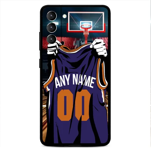 Vista 19 de Nombre y número personalizados – Atlanta Basketball Jersey – Funda de silicona líquida para Samsung Galaxy S26 S25 S24 S23 S22 S21 Plus S20 + Ultre