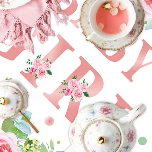 Vista 9 de Paquete de 4 manteles de baby shower, decoraciones de fiesta para niñas, suministros de fiesta de revelación de género, 86 x 51 pulgadas, mantel