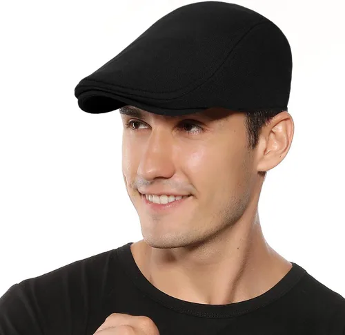 Vista 2 de XYIYI Hombres Newsboy Cap Algodón Boina Sombrero Flat Ivy Gatsby Driving Cabbie Cap
