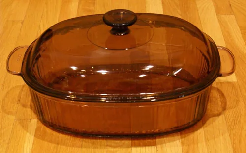 Vista 2 de Corning Vision Visions - Cacerola ovalada con tapa (4 L) cubierta de ámbar