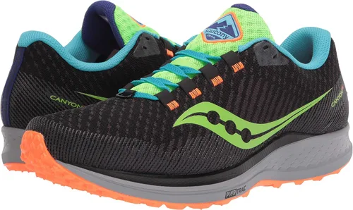 Vista 7 de Saucony Tenis Canyon Tr Trail para correr para hombre, PinoNaranja