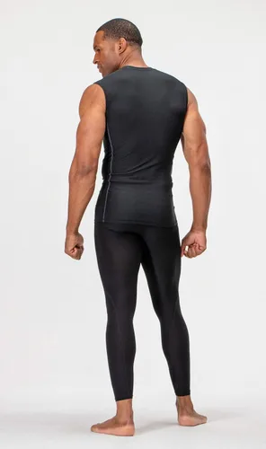 Vista 5 de DEVOPS Paquete de 3 camisas de compresión atléticas sin mangas para hombre (paquete de 3)