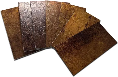 Vista 17 de XUANINY 32 azulejos de metal para salpicaduras de metal autoadhesivos, mosaico de aluminio autoadhesivo, adhesivo de pared 3D para cocina metro