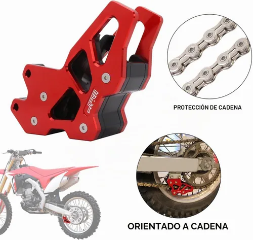 Vista 6 de AnXin Protector de guía de cadena de motocicleta CNC para CRF150F 2003-2009 2012-2017 CRF230F 2003-2017 2019 CRF250F 2019-2023 Dirt Pit Bike Rojo