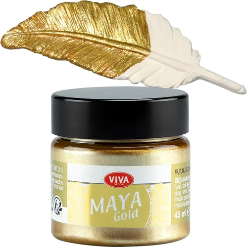 Vista 35 de Viva Decor Maya Gold (verde manzana) 1.52 onzas líquidas - Pintura acrílica metálica brillante para trabajos creativos en madera, vidrio