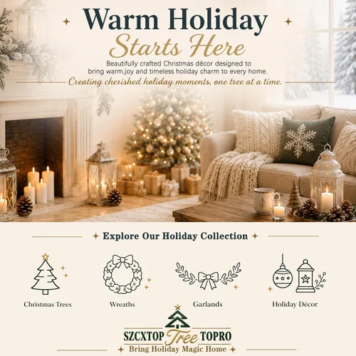 Vista 6 de Árbol de Navidad artificial mini preiluminado, árbol pequeño de Navidad de 20 pulgadas con copos de nieve, pino, con 40 luces LED, 70 puntas