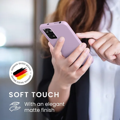 Vista 4 de kwmobile Funda compatible con Xiaomi Redmi Note 11 / Note 11S - Funda protectora de silicona TPU suave y delgada - Malva
