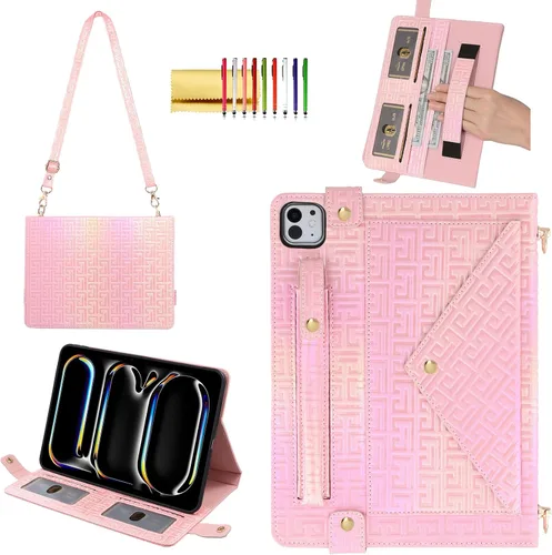 Vista 71 de Funda tipo bolso para iPad mini de 5ª/4ª/3ª/2ª/1ª generación de 7.9 pulgadas, Techcircle funda ligera tipo folio con soporte bandolera con billetera