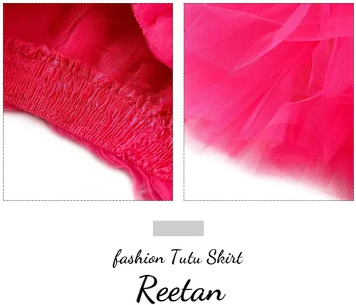 Vista 49 de REETAN Falda tutú de ballet de 6 capas de tul corto tutús para mujer