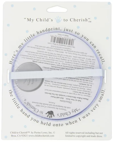 Vista 2 de Child to Cherish Kit de huellas de manos para bebé, color azul