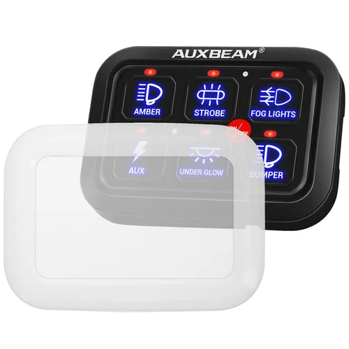 Vista 8 de Auxbeam Cubierta impermeable del panel de interruptores Funda protectora de silicona transparente para panel de interruptor de 8 bandas RA80 XL RB80