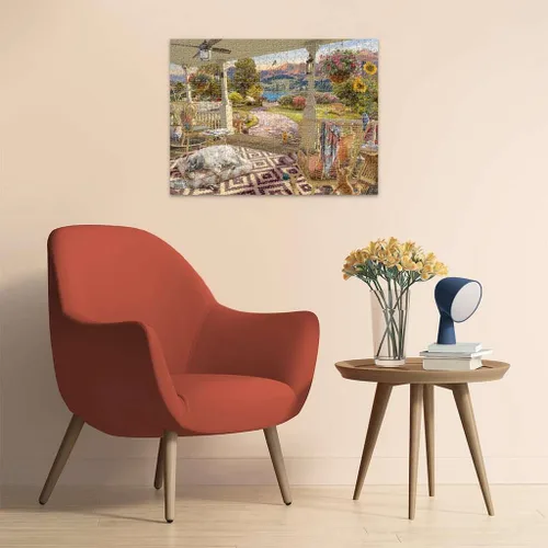 Vista 4 de Rompecabezas de 750 piezas de gran formato Cozy Front Porch de Ravensburger Calidad premium Tecnología Softclick única para una experiencia