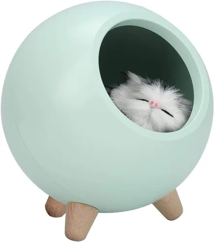 Vista 10 de Yosooo - Lámpara de mesa para gatos, para mascotas, con luz nocturna para gatos y mascotas