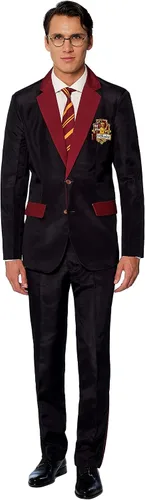Vista 6 de Suitmeister - Trajes divertidos para hombre con diferentes estampados incluyen chaqueta pantalones y corbata con divertidos estampados L Gryffindor