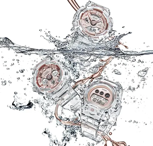 Vista 2 de Casio G-Shock Neobrite Qaurtz Gma-S110Sr-7A Gmas110Sr-7 200M Reloj para mujer Blanco Digital movimiento de cuarzo