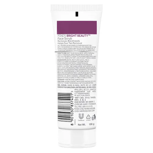 Vista 2 de POND'S Exfoliante facial de eliminación de bronceado de belleza blanca 100gm