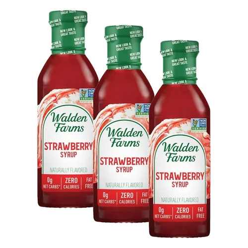 Vista 23 de Walden Farms Paquete Variado de Jarabe – Arándano y Fresa – Cero Calorías, Sin Azúcar, Bajo en Carbohidratos, Apto para Keto, Sin Gluten, Vegano