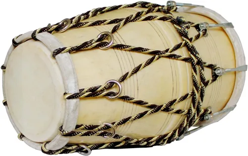 Vista 7 de CUERDA DE TAMBOR ESPECIAL DHOLAK + PERNO AFINADO NATURAL COLOR MADERA POLICO HECHO A MANO INDIAN SPL