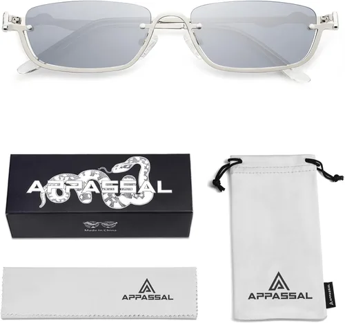 Vista 5 de Y2K AP3649 - Lentes de sol de serpiente para mujeres y hombres, angostos, rectangulares, Y2k