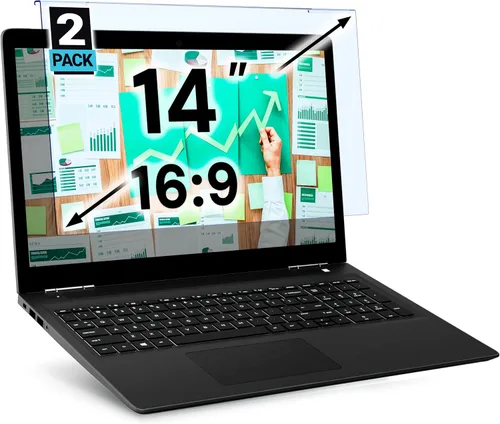 Vista 44 de VINTEZ Panel protector de pantalla de bloqueo de luz azul de 14 pulgadas para monitor de computadora y portátil de pantalla ancha 16:9 – Película